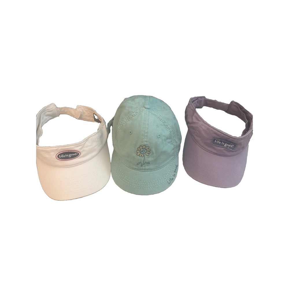 Lot of 3 - Life Is Good Hats /visors Pastels